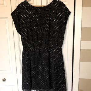 Black dress with raised shimmer pattern